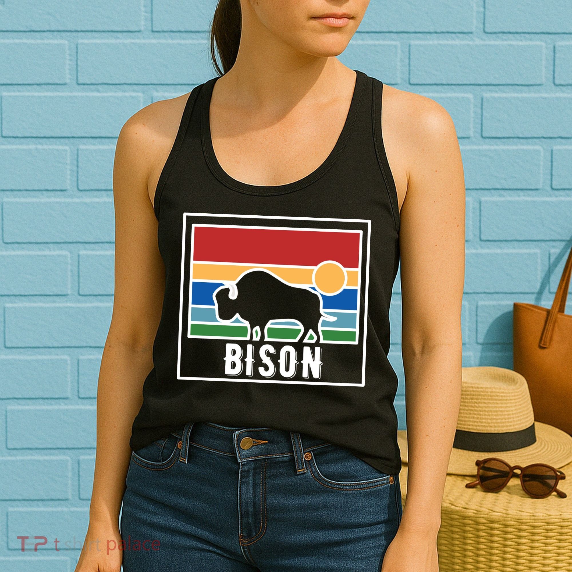 Retro Bison Logo Women's Tank Top