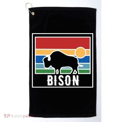 Retro Bison Logo Golf Towel
