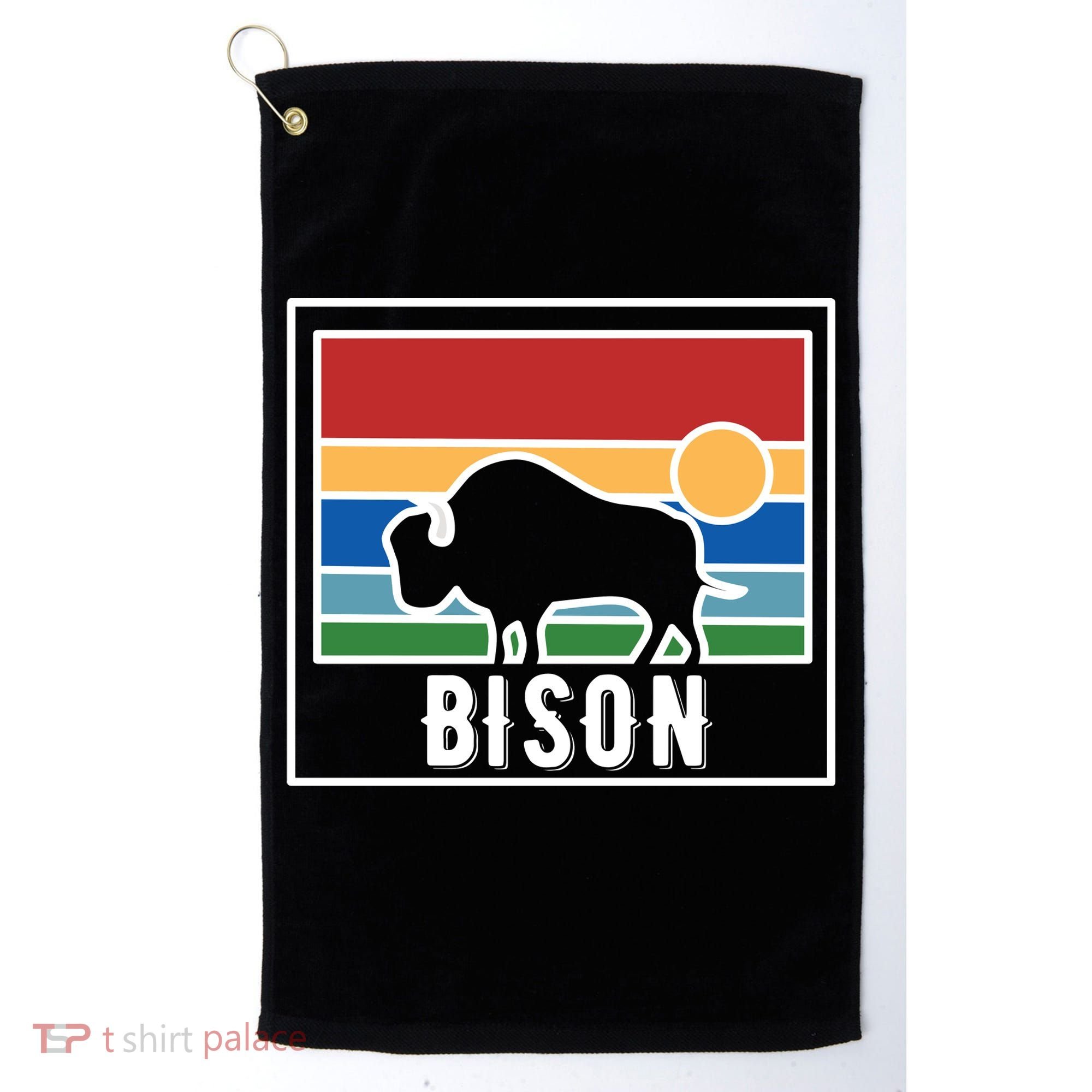 Retro Bison Logo Golf Towel