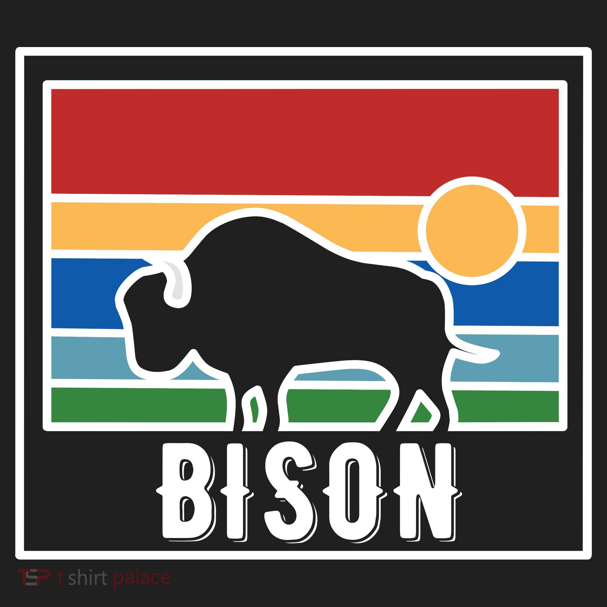 Retro Bison Logo Golf Towel