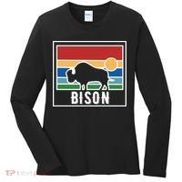 Retro Bison Logo Women's Long Sleeve Shirt thumb 0
