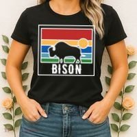 Retro Bison Logo Women's T-Shirt thumb 2