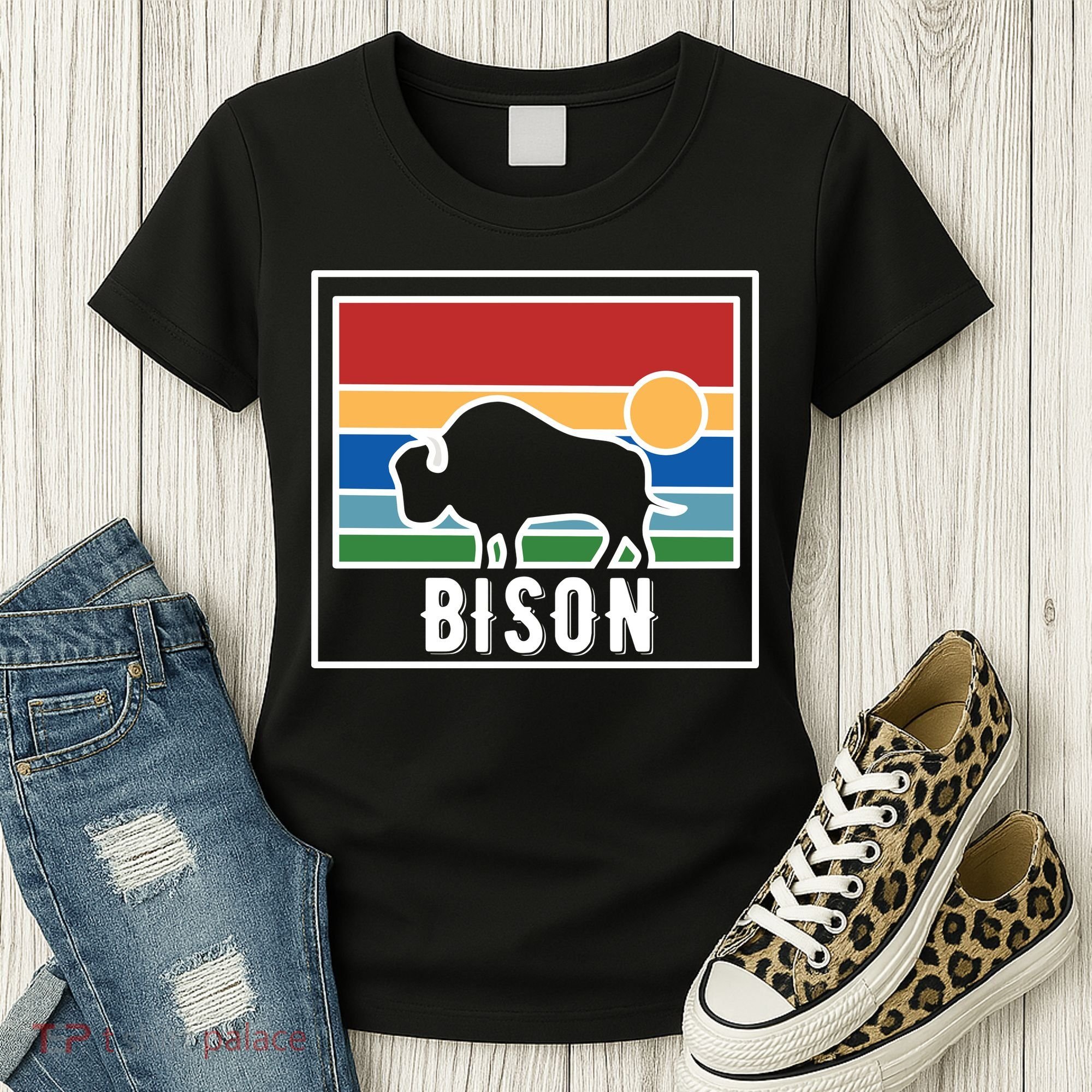 Retro Bison Logo Women's T-Shirt