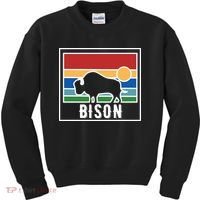 Retro Bison Logo Kids Sweatshirt thumb 0