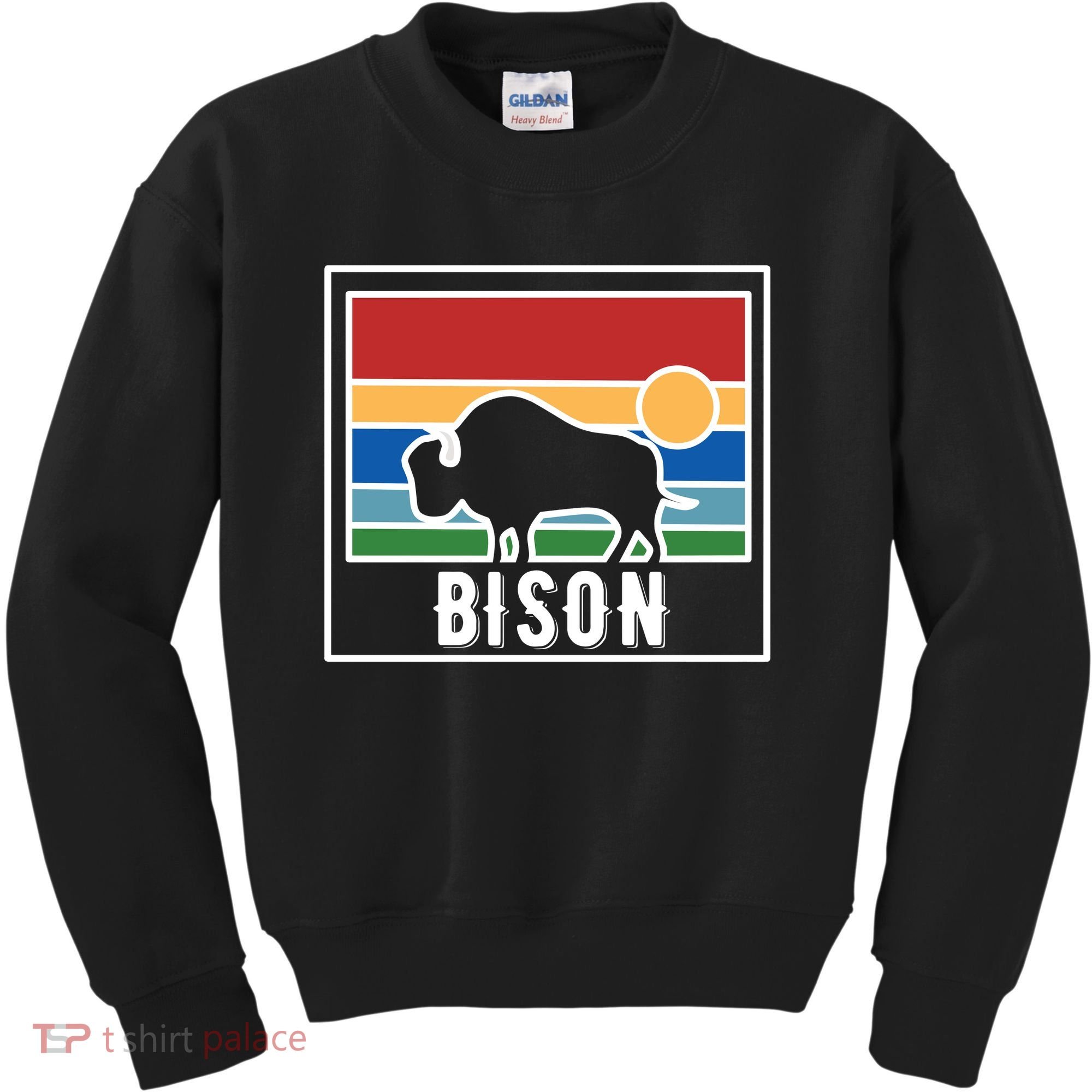Retro Bison Logo Kids Sweatshirt