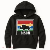 Retro Bison Logo Kids Hoodie thumb 0
