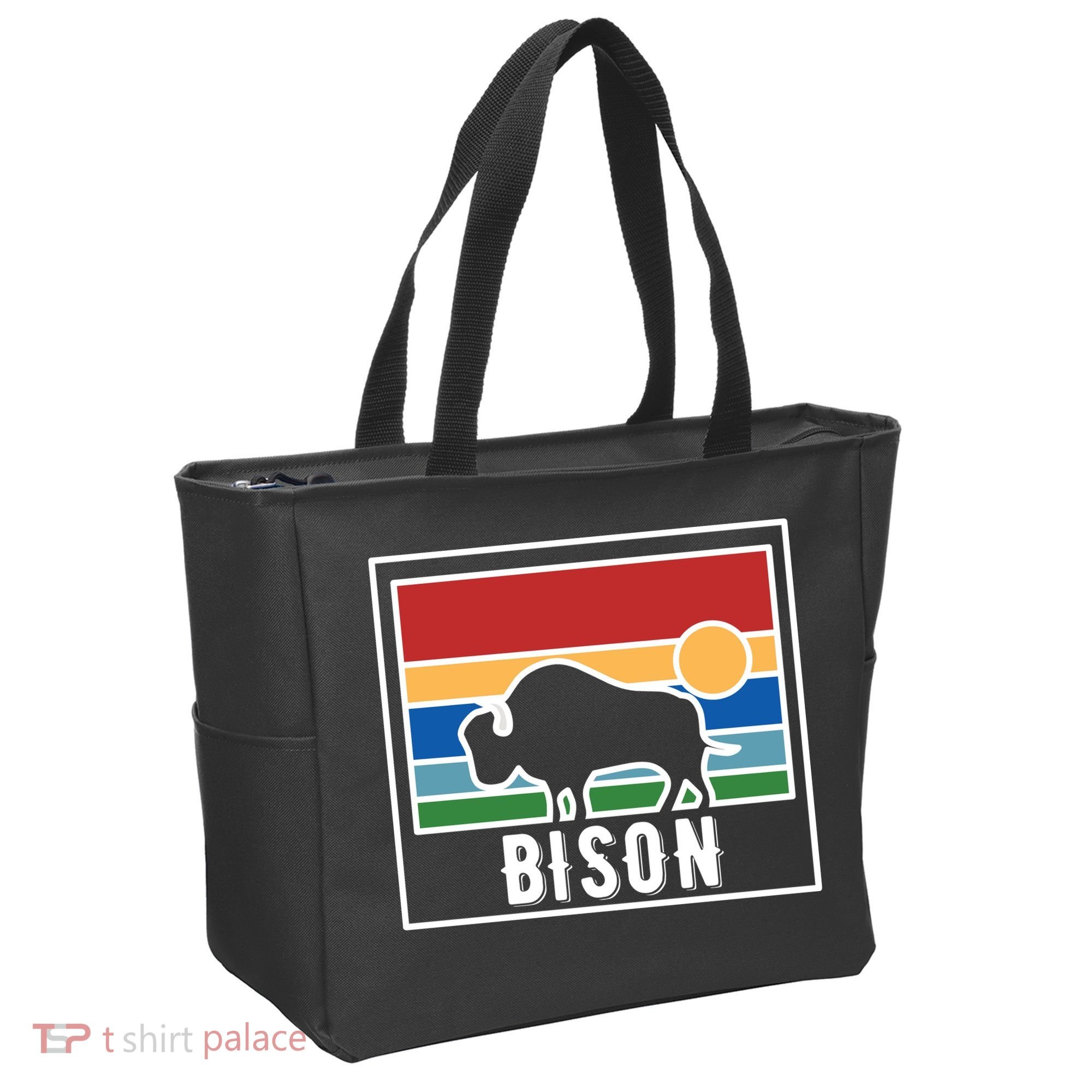 Retro Bison Logo Tote Bag