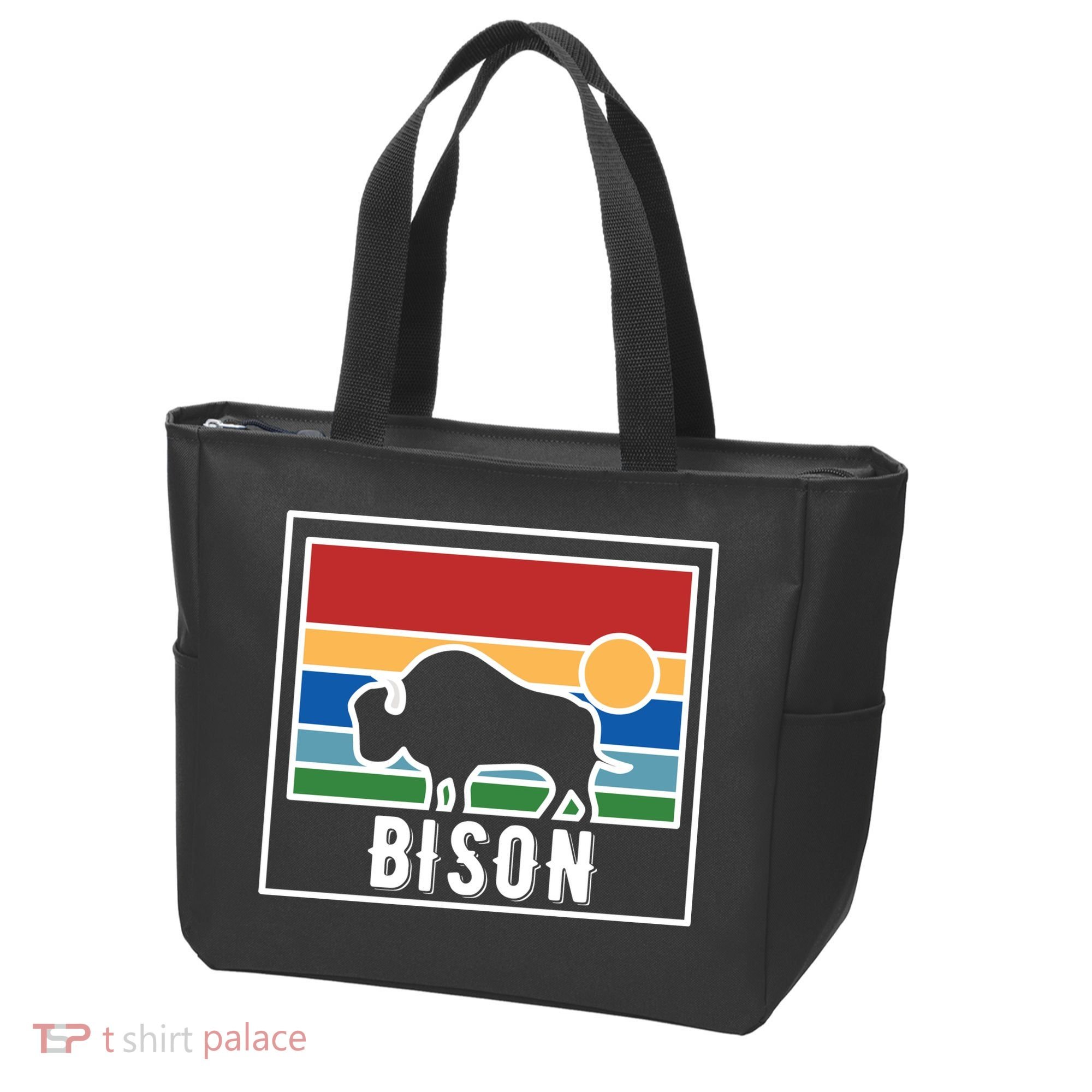 Retro Bison Logo Tote Bag