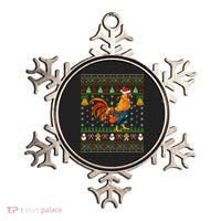 Rooster Bird Lover Lighting Santa Hat Rooster Ugly Christmas Gift Ornament thumb 0