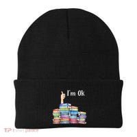Reading Book Lovers I'm Ok National Book Lovers Day Gift Beanie thumb 0