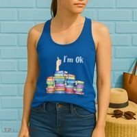 Reading Book Lovers I'm Ok National Book Lovers Day Gift Women's Tank Top thumb 2