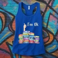 Reading Book Lovers I'm Ok National Book Lovers Day Gift Women's Tank Top thumb 3