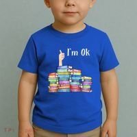 Reading Book Lovers I'm Ok National Book Lovers Day Gift Toddler T-Shirt thumb 2