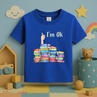 Reading Book Lovers I'm Ok National Book Lovers Day Gift Toddler T-Shirt thumb 3