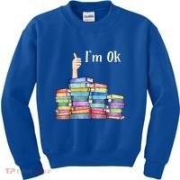 Reading Book Lovers I'm Ok National Book Lovers Day Gift Kids Sweatshirt thumb 0
