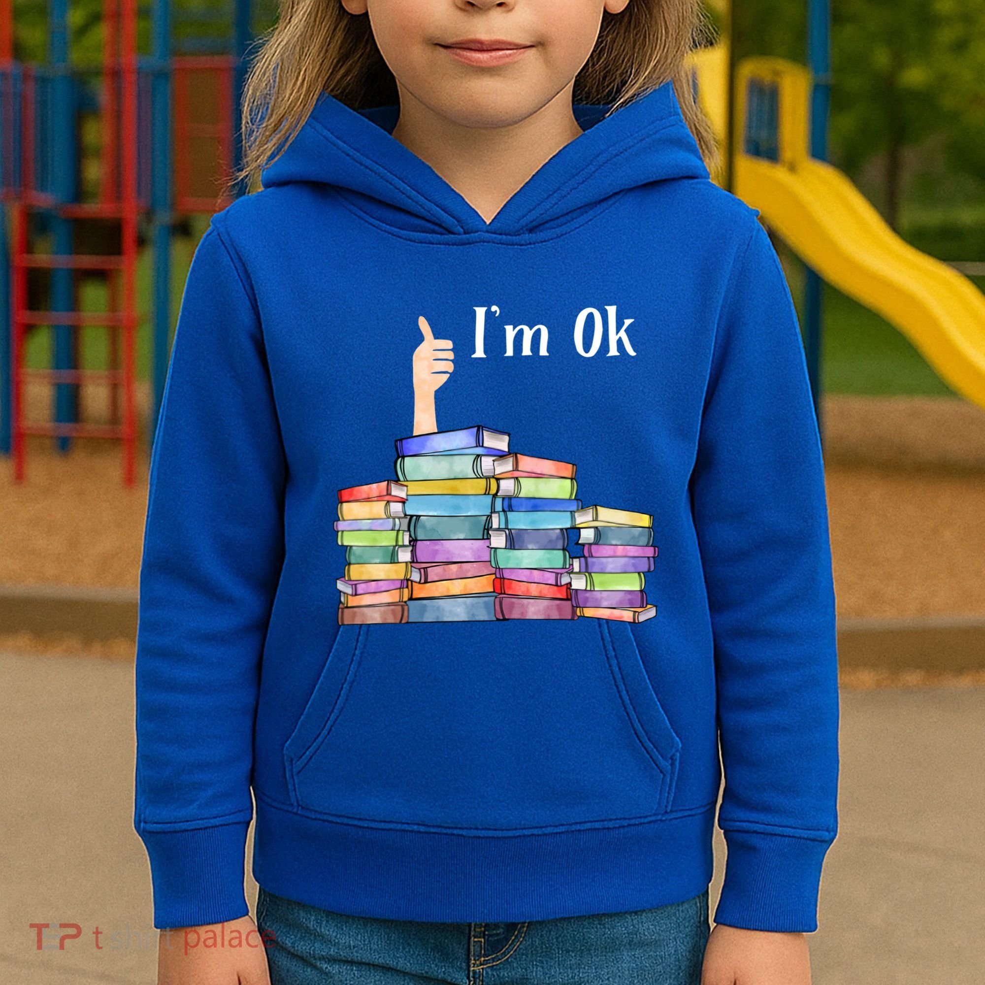 Reading Book Lovers I'm Ok National Book Lovers Day Gift Kids Hoodie