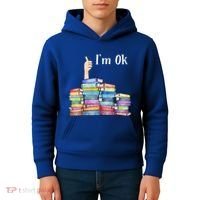 Reading Book Lovers I'm Ok National Book Lovers Day Gift Kids Hoodie thumb 4