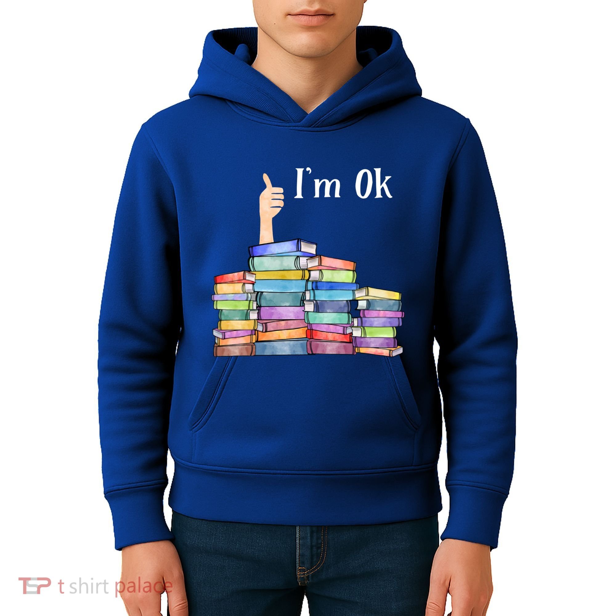 Reading Book Lovers I'm Ok National Book Lovers Day Gift Kids Hoodie