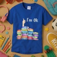 Reading Book Lovers I'm Ok National Book Lovers Day Gift Kids T-Shirt thumb 3