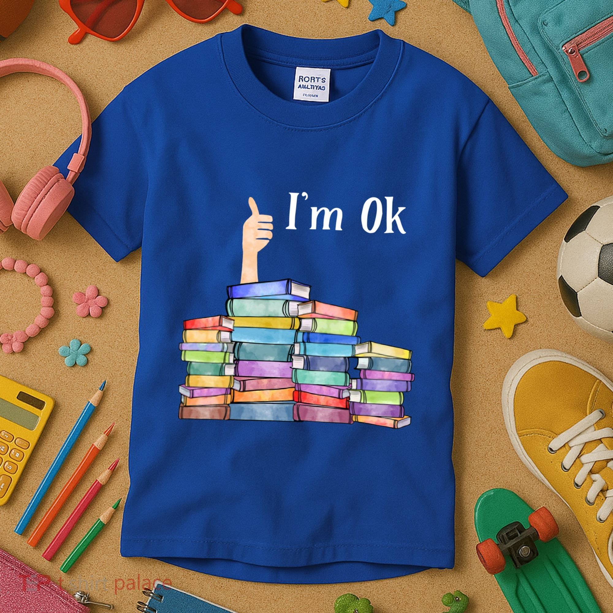 Reading Book Lovers I'm Ok National Book Lovers Day Gift Kids T-Shirt