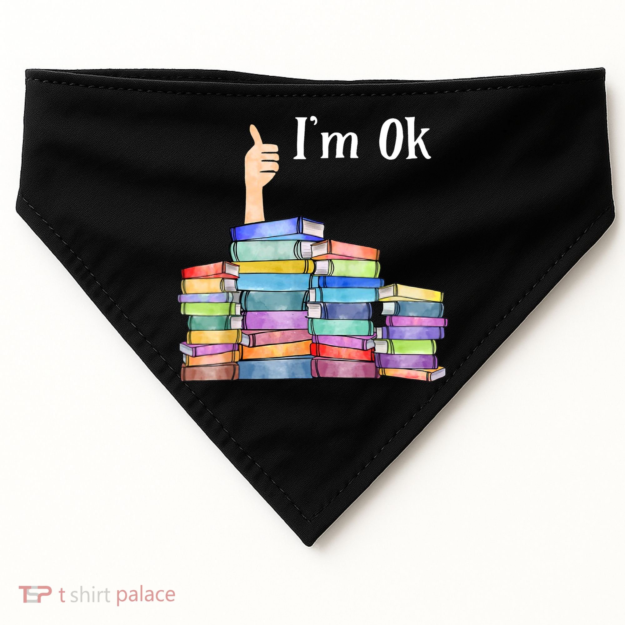 Reading Book Lovers I'm Ok National Book Lovers Day TShirt USA-Made Doggie Bandana