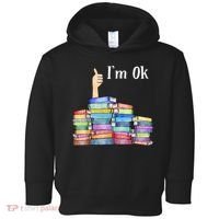 Reading Book Lovers I'm Ok National Book Lovers Day TShirt Toddler Hoodie thumb 0