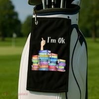 Reading Book Lovers I'm Ok National Book Lovers Day TShirt Golf Towel thumb 2