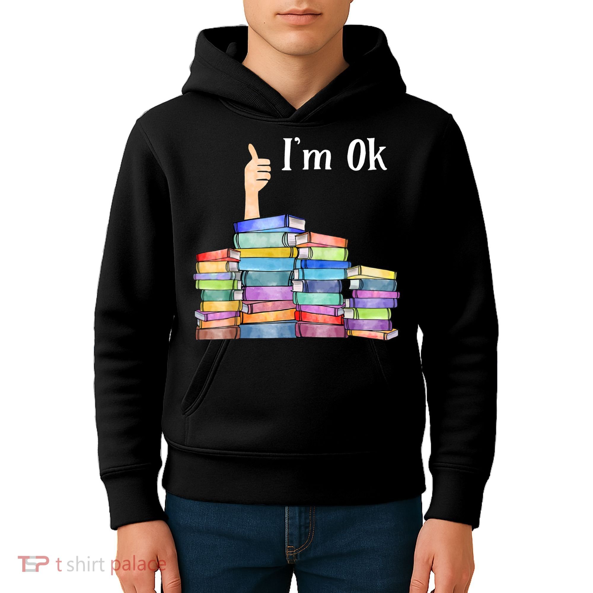 Reading Book Lovers I'm Ok National Book Lovers Day TShirt Kids Hoodie