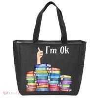 Reading Book Lovers I'm Ok National Book Lovers Day TShirt Tote Bag thumb 0
