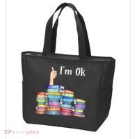 Reading Book Lovers I'm Ok National Book Lovers Day TShirt Tote Bag thumb 3