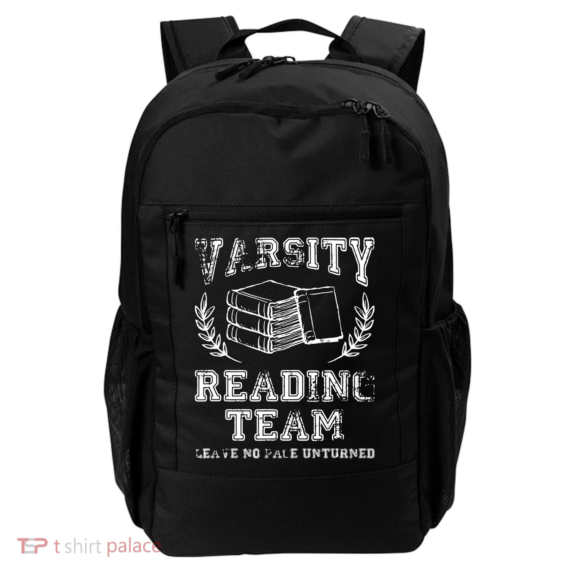 Reader Book Lover Gift Varsity Reading Team Backpack