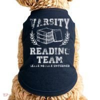 Reader Book Lover Gift Varsity Reading Team Doggie Tank thumb 0