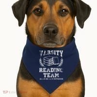 Reader Book Lover Gift Varsity Reading Team USA-Made Doggie Bandana thumb 1