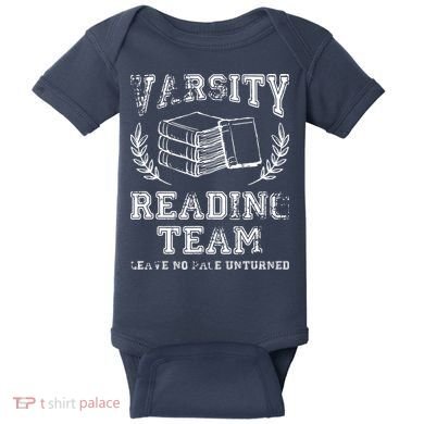 Reader Book Lover Gift Varsity Reading Team Baby Bodysuit