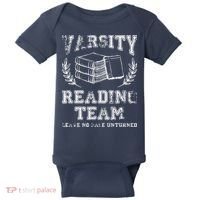 Reader Book Lover Gift Varsity Reading Team Baby Bodysuit thumb 0