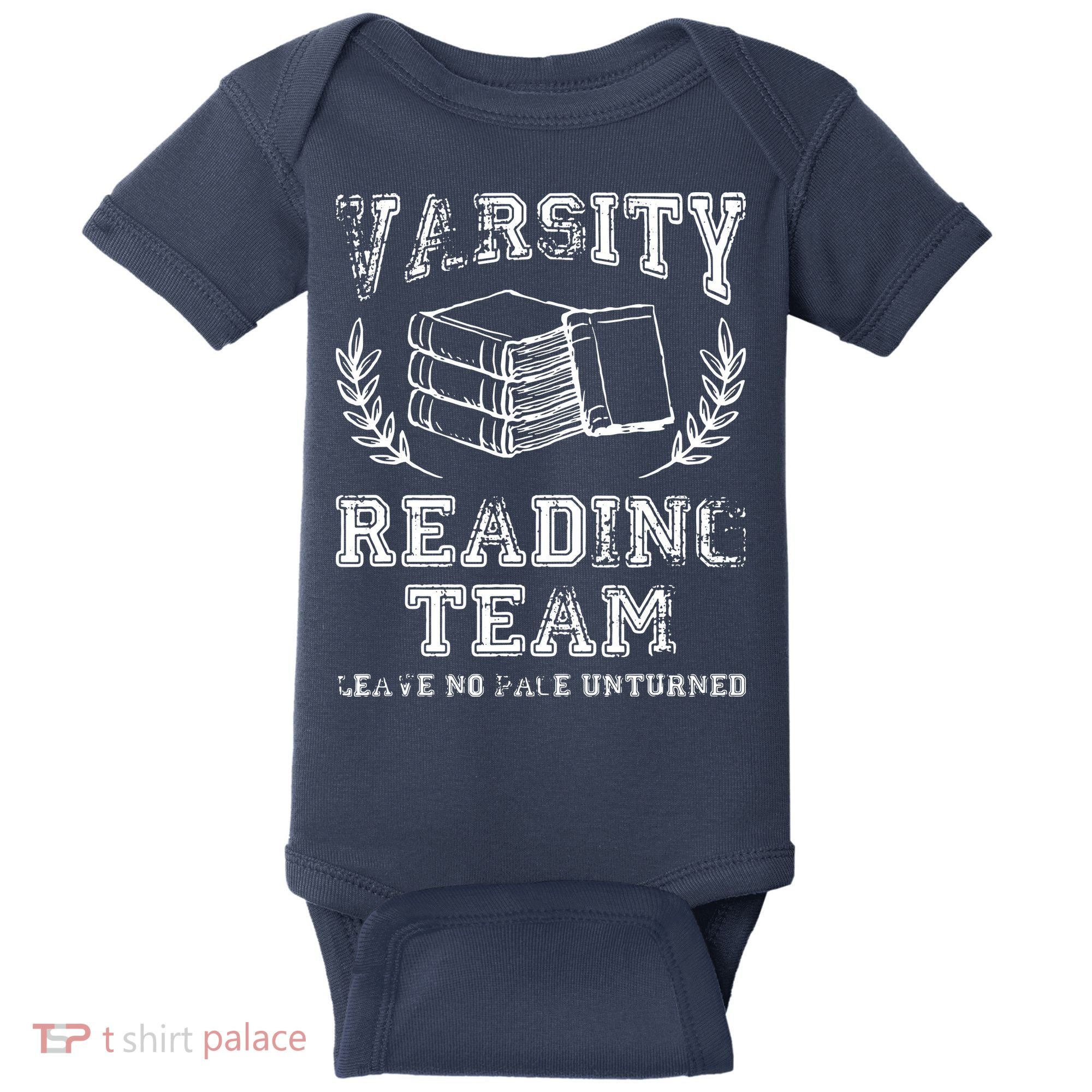 Reader Book Lover Gift Varsity Reading Team Baby Bodysuit