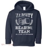 Reader Book Lover Gift Varsity Reading Team Toddler Hoodie thumb 0