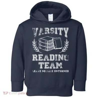 Reader Book Lover Gift Varsity Reading Team Toddler Hoodie