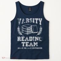 Reader Book Lover Gift Varsity Reading Team Tank Top thumb 2