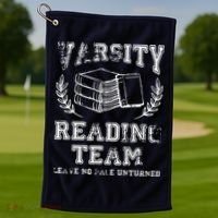 Reader Book Lover Gift Varsity Reading Team Golf Towel thumb 1