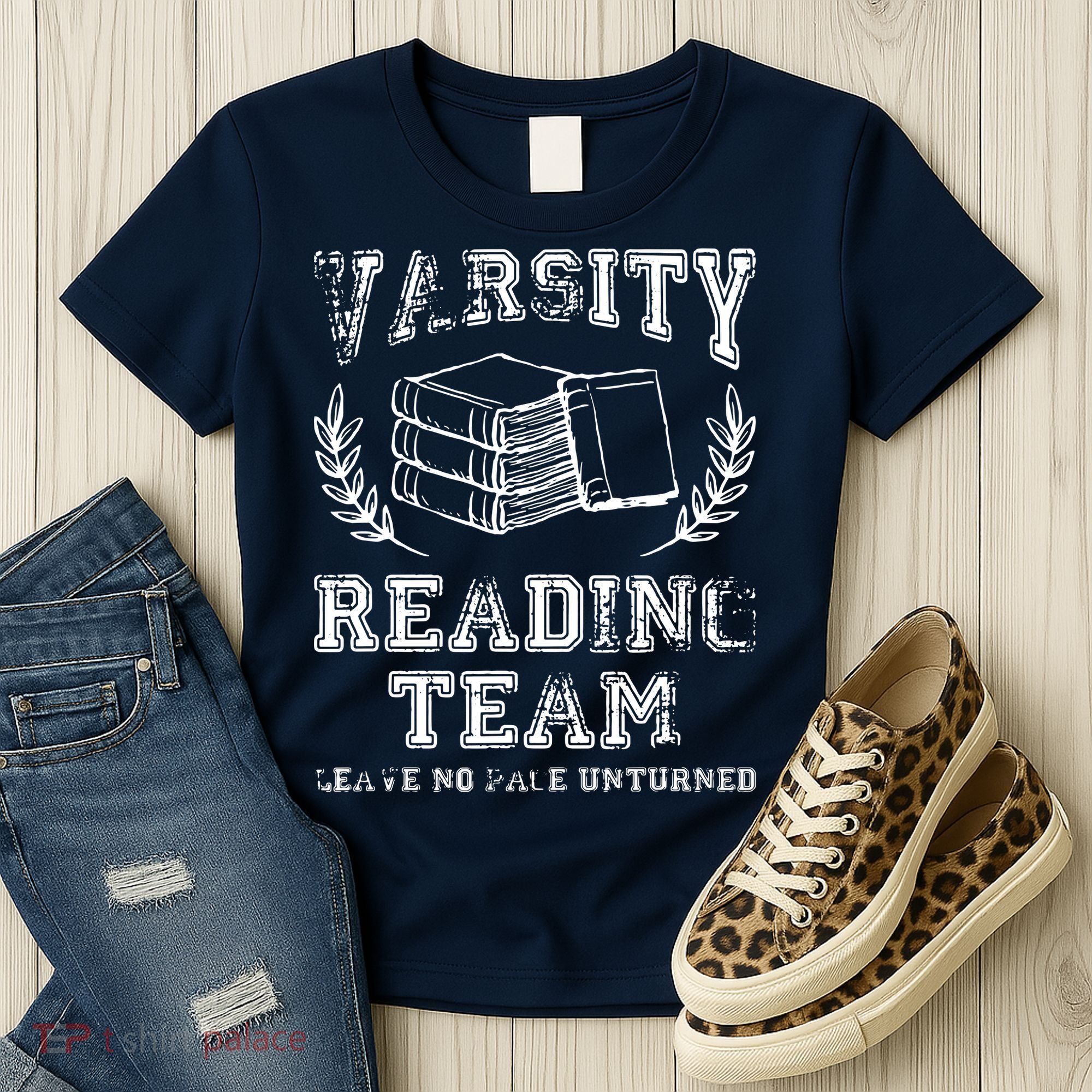 Reader Book Lover Gift Varsity Reading Team Women's T-Shirt