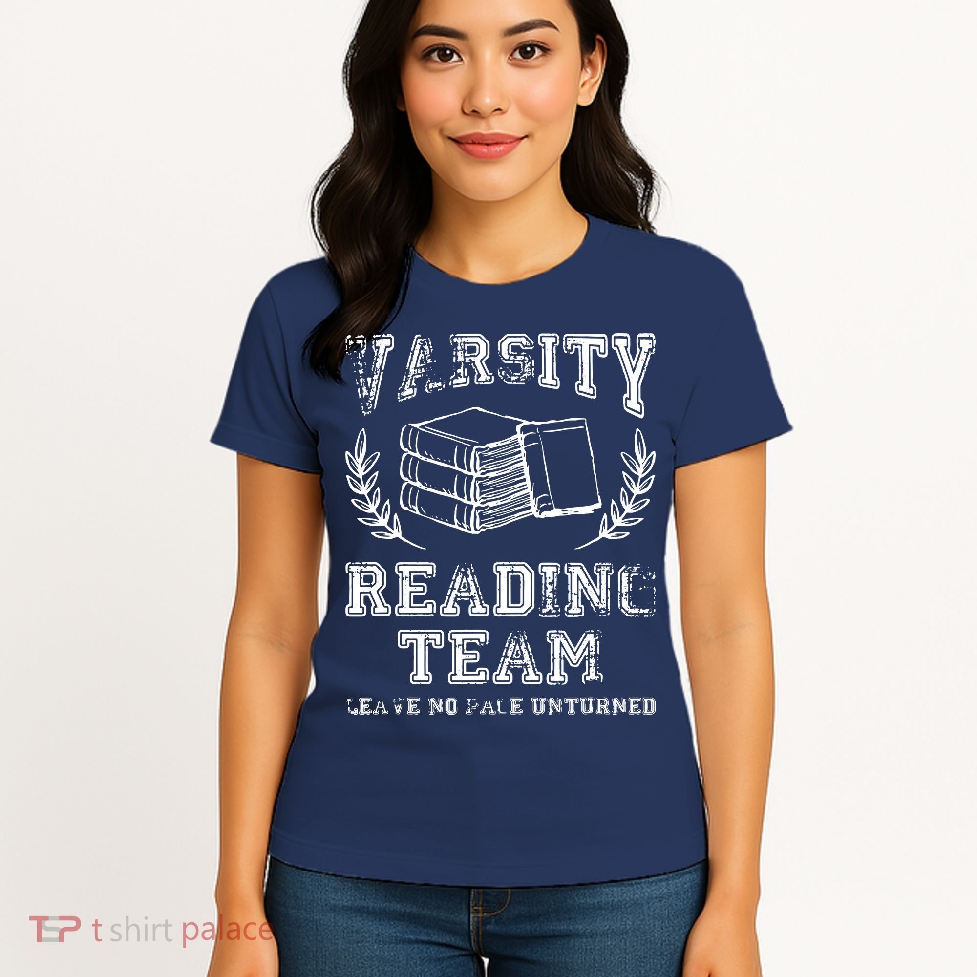 Reader Book Lover Gift Varsity Reading Team Women's T-Shirt