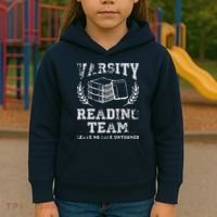 Reader Book Lover Gift Varsity Reading Team Kids Hoodie thumb 3