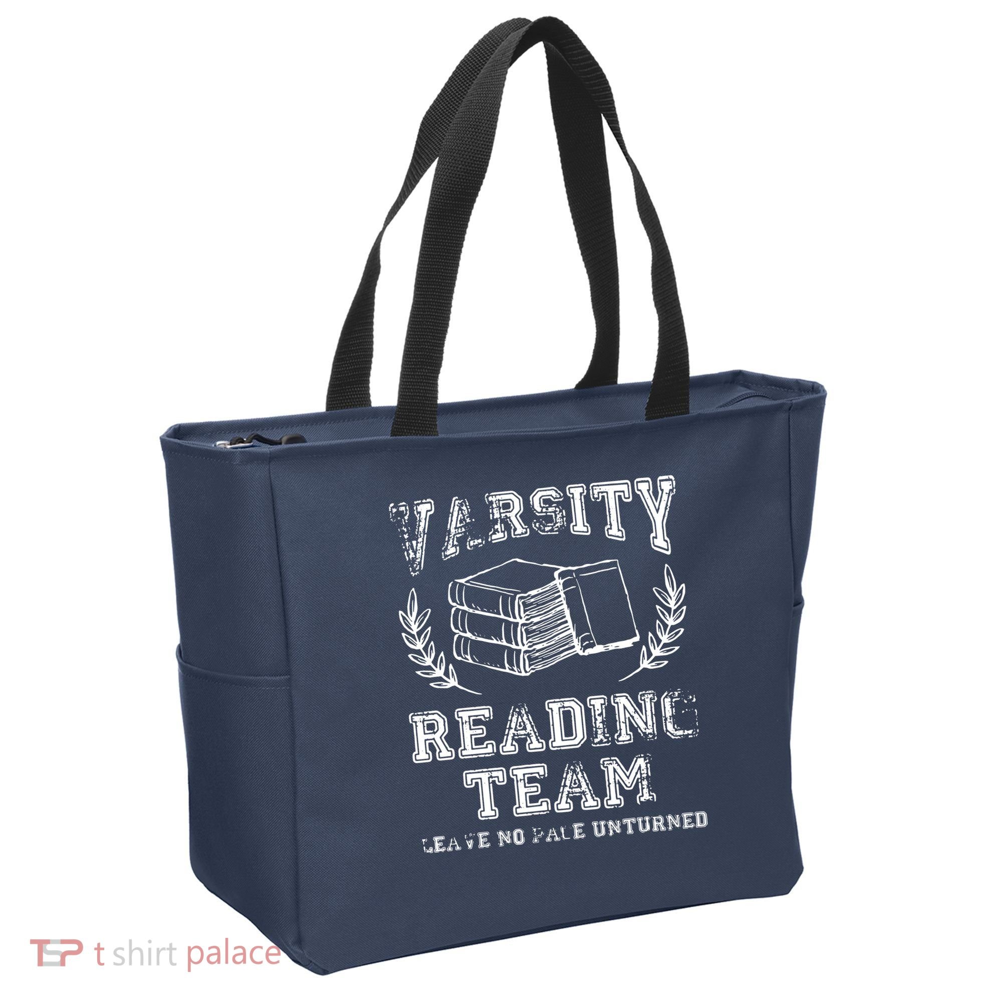 Reader Book Lover Gift Varsity Reading Team Tote Bag