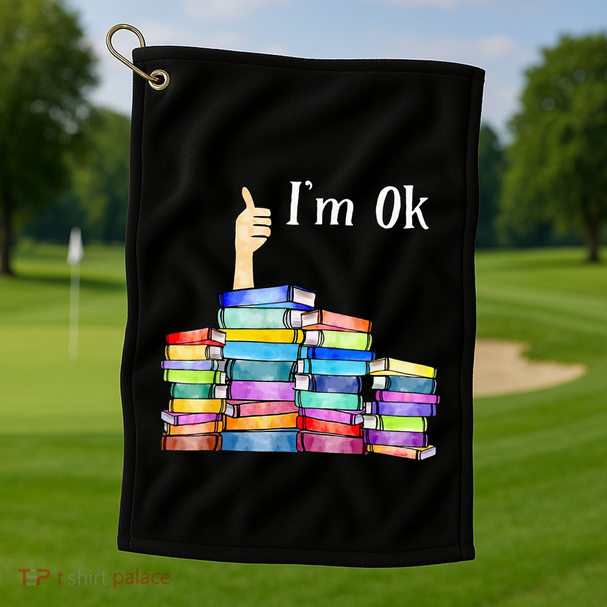 Reading Book Lovers IM Ok National Book Golf Towel