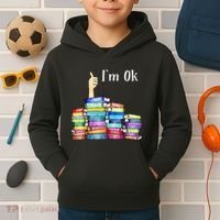 Reading Book Lovers IM Ok National Book Kids Hoodie thumb 2