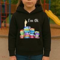 Reading Book Lovers IM Ok National Book Kids Hoodie thumb 3