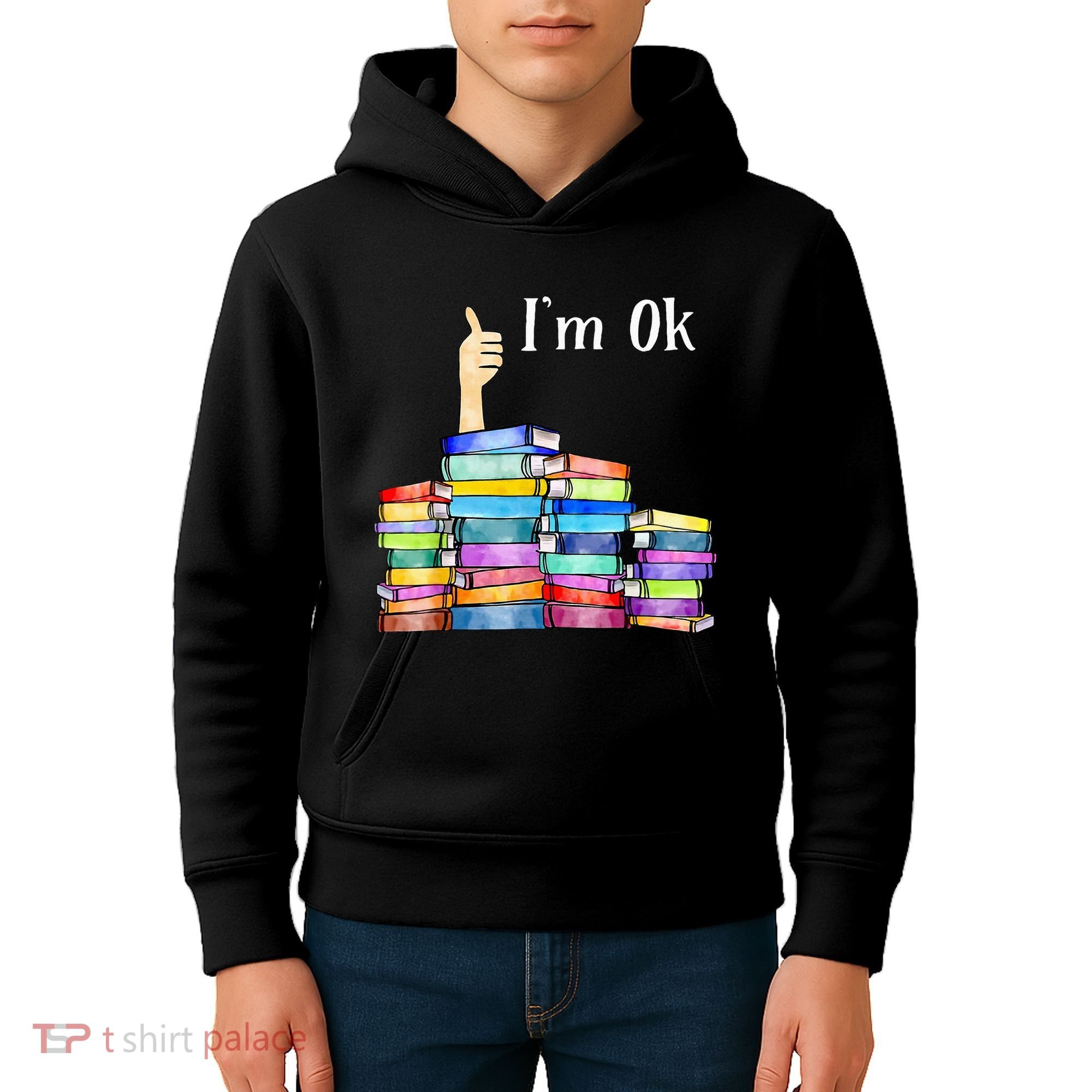 Reading Book Lovers IM Ok National Book Kids Hoodie