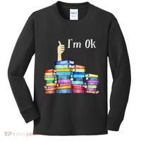 Reading Book Lovers IM Ok National Book Kids Long Sleeve Shirt thumb 0