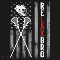 Relax Bro Lacrosse American Flag Lax Women's Hoodie thumb 2